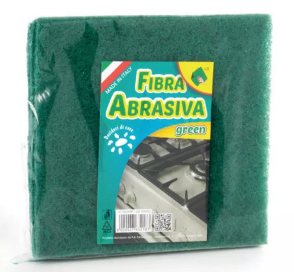 Fibra abrasiva verde per lavaggio pentole