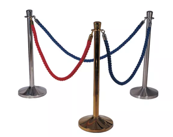 Colonna inox brillante per cordone