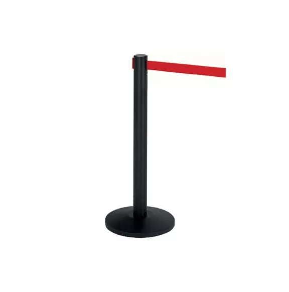 Colonna Alfa nera con nastro rosso