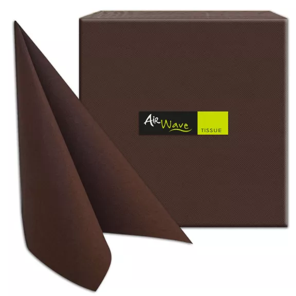 Tovagliolo 2 veli 40x40cm cioccolato