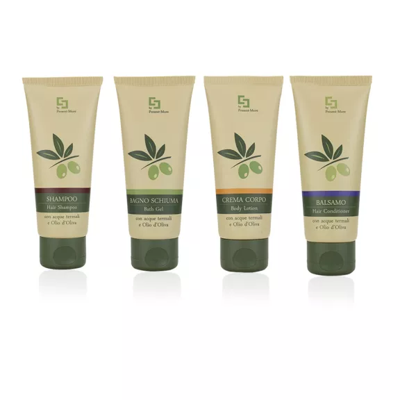 Set Cortesia Beauty Oil, 3 ospiti, 12pz da 100ml con fragranza Tahitian