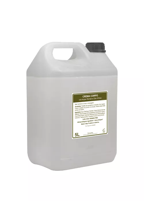 Crema corpo 5 litri con acque termali e olio d'oliva Beauty Oil