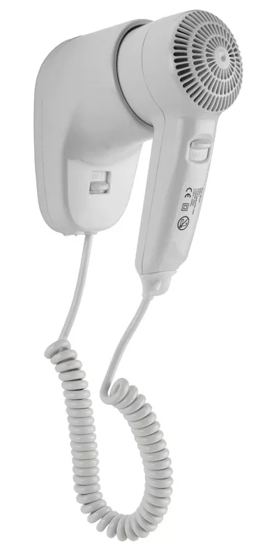 Asciugacapelli murale bianco a 2 velocità