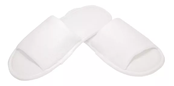Pantofola aperta in spugna bianca unisex 29cm imbustata