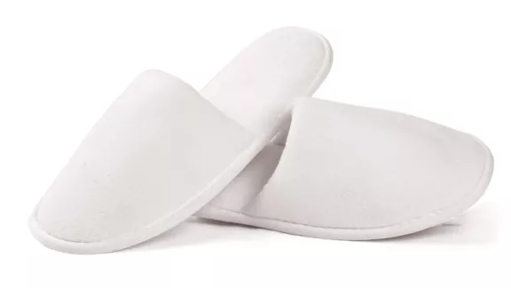 Pantofola chiusa in ciniglia bianca unisex 29cm imbustata