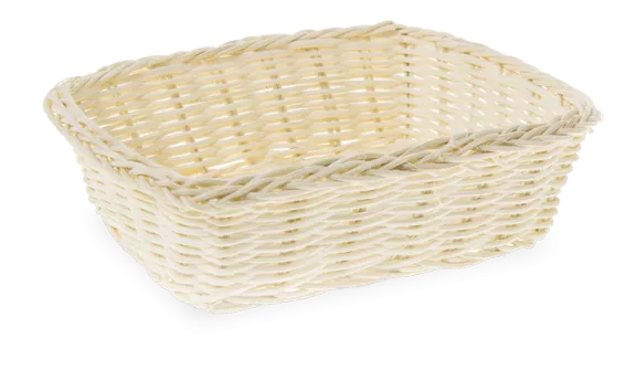 Cestino in midollino rettangolare