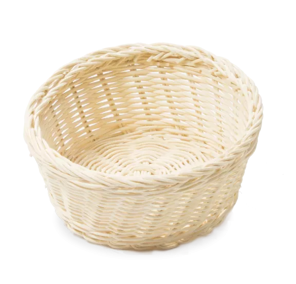 Cestino in midollino rotondo