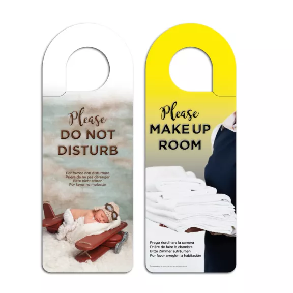 Cartellino non disturbare fotografico