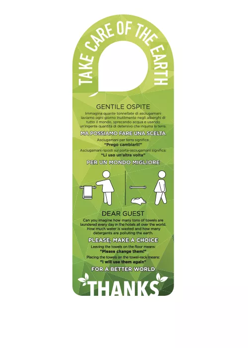 Cartellino per cambio biancheria