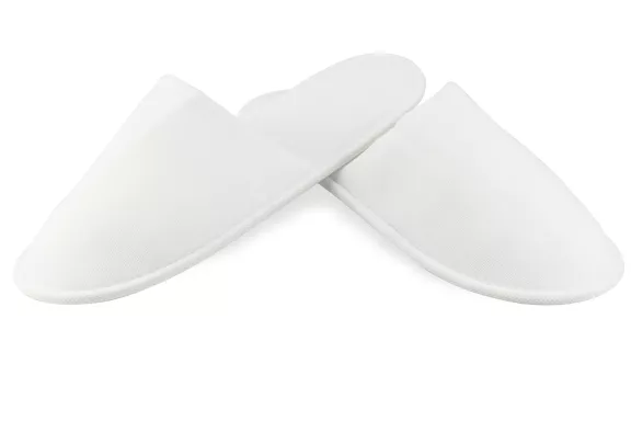 Pantofola in spugna bianca unisex 29cm imbustata