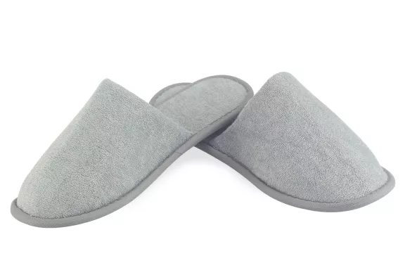 Pantofola in spugna grigia unisex 29cm imbustata