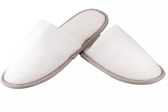 Pantofola in spugna bianca unisex 29cm imbustata