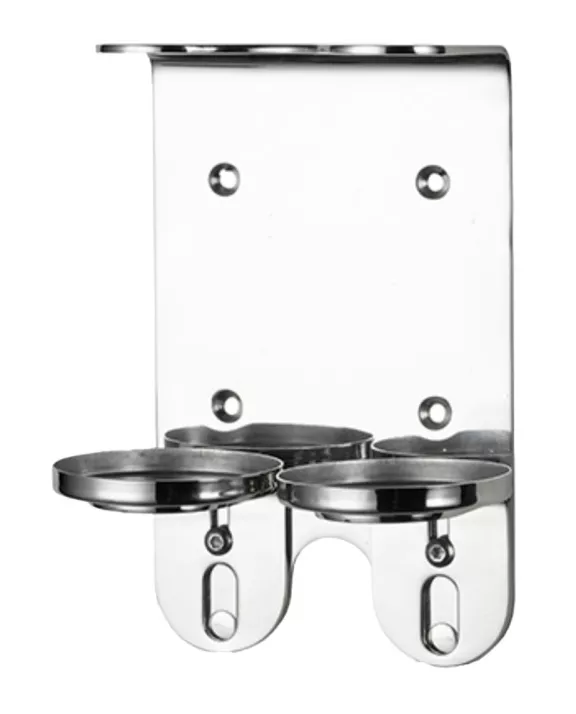 Staffa doppia in acciaio per dispenser da 300ml