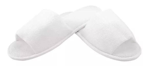 Pantofola in spugna bianca unisex 29cm imbustata