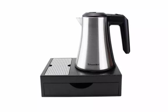 Set vassoio e bollitore inox