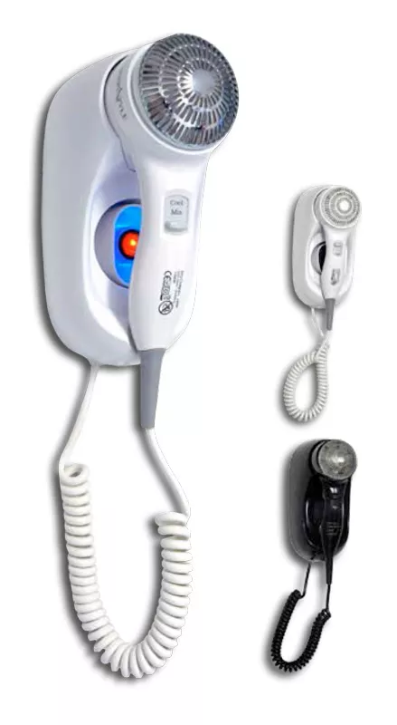 Asciugacapelli murale Drycompact in abs bianco