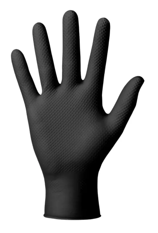 Guanti in nitrile gogrip neri senza talco tg. M