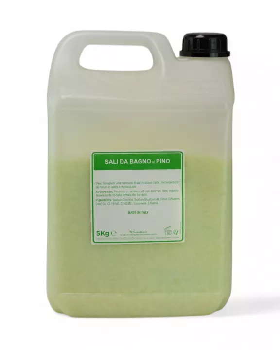 Sali da bagno in tanica da 5kg fragranza pino
