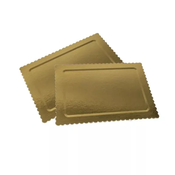 Sottotorta in cartone laminato color oro 40x15cm